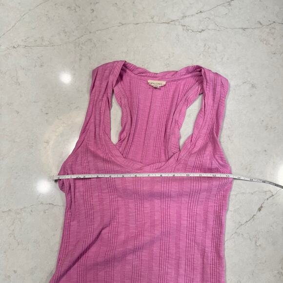 Pilcro Scoop Neck Tank Women’s Small Pink Cotton-Modal Y2K Balletcore Coquette - Picture 5 of 16